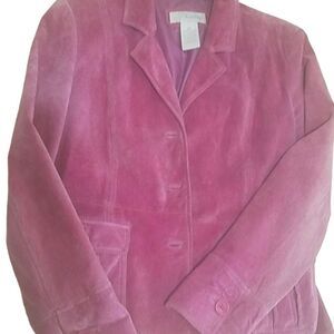 Marshall Fields suede mauve coat med VINTAGE